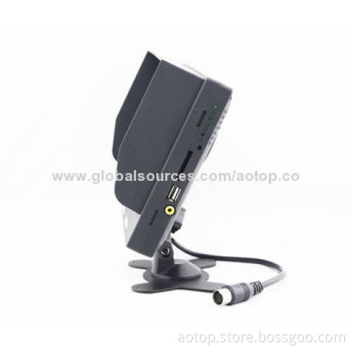 9" Bus/Truck LCD Screen Monitor with 4-way Video Inputs, 1 Audio Input, Speaker, Multiple Languages